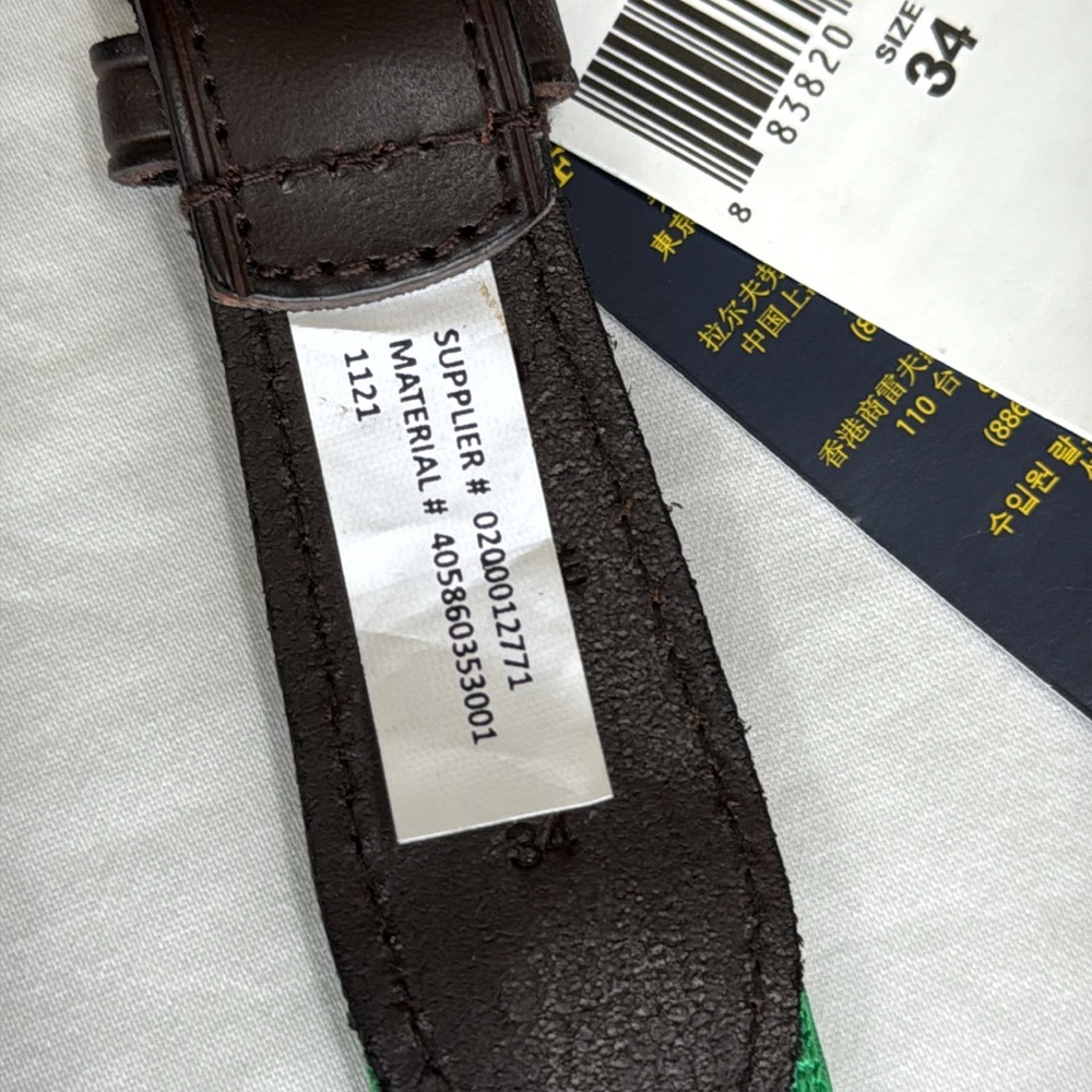 Polo Ralph Lauren leather men's trim Polo Bear beltThe world's best-dressed bear - Picture 7 of 11